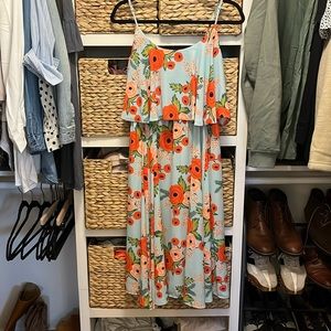 Anthropology/ Paper Crown and Rifle Paper Co. floral dress